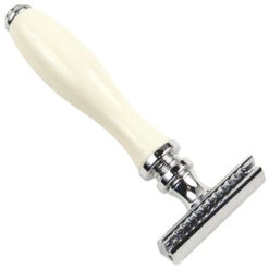Parker 111W White Resin Handle Three Piece Safety Razor -Razor Shop 111w 23823 zoom