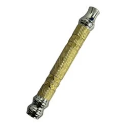 Parker Safety Razor Razor Handle - Gold And Chrome