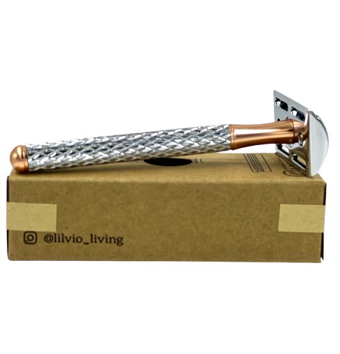 NEW Lilvio Reusable Safety Razor, Rose Gold & Silver 4 NEW Lilvio Reusable Safety Razor, Rose Gold & Silver - Image 2