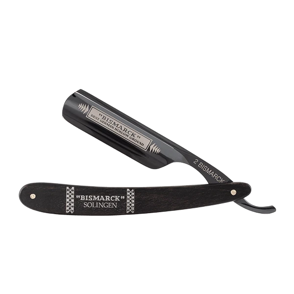 DOVO Solingen Bismarck Straight Razor Black: Ebony Handle 6/8" 3 DOVO Solingen Bismarck Straight Razor Black: Ebony Handle 6/8"