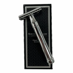 Edwin Jagger DE89 Long Smooth Chrome Handle Double Edge Safety Razor