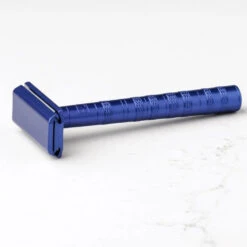 HENSON SHAVING AL13-M DE SAFETY RAZOR - STEEL BLUE -Razor Shop HENSON2