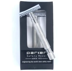 Parker 68S Stainless Steel Handle Safety Razor, Open Comb Head