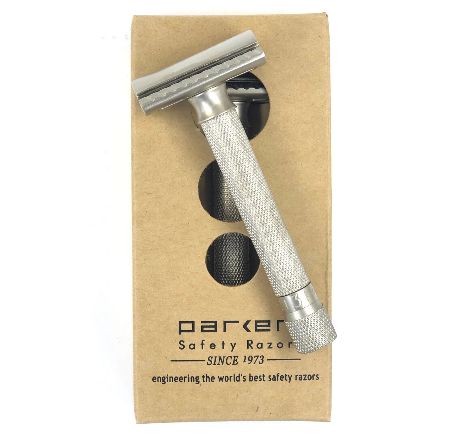 Parker Variant Adjustable Safety Razor, Satin Chrome Handle 4 Parker Variant Adjustable Safety Razor, Satin Chrome Handle - Image 2