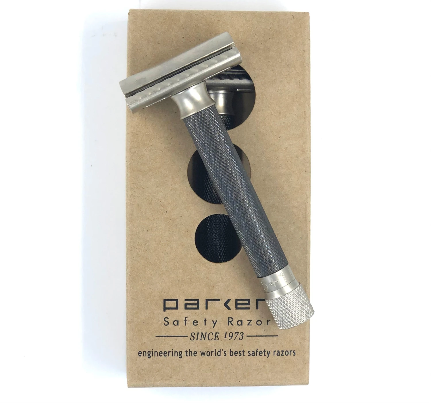 Parker Variant Adjustable Safety Razor, Graphite Coloured Handle 8 Parker Variant Adjustable Safety Razor, Graphite Coloured Handle - Image 6