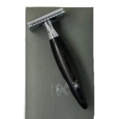 Muhle Kosmo R873 SR Safety Razor - Bog Oak Wood Handle