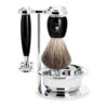 Muhle VIVO 4 PCE Shave Set - Safety Razor, Badge Brush, Bowl & Stand