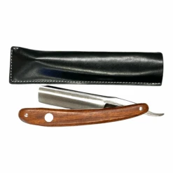 Gold Dollar's SW61 French Point Straight Razor 6/8” With African Acid Wood Handle