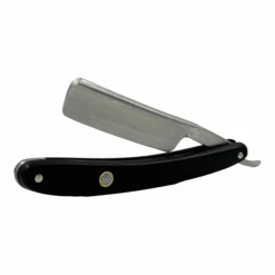 Gold Dollar SW66 Round Point Straight Razor 6/8” With Ebony Wood Wide Handle. -Razor Shop PhotoRoom 010 20220920 131923