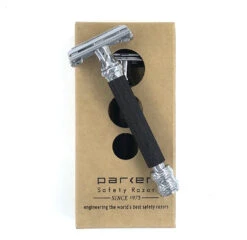 PARKER 76R Black & Chrome Handle Safety Razor -Razor Shop UNADJUSTEDNONRAW thumb 4df9
