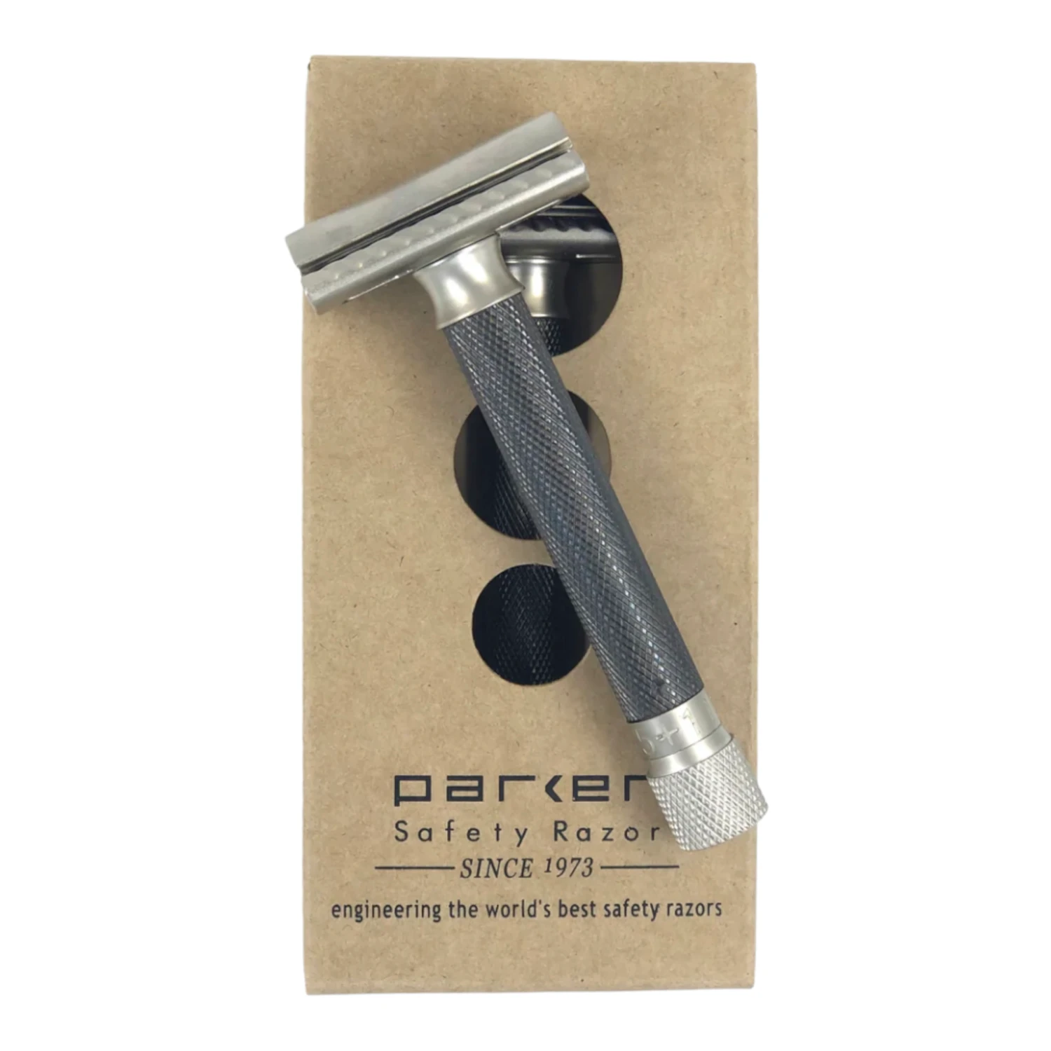 Parker Variant Adjustable Safety Razor, Graphite Coloured Handle 3 Parker Variant Adjustable Safety Razor, Graphite Coloured Handle
