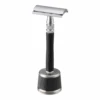 Feather Wood Handle Stainless Double Edge Razor WS-D2S With Stand -Razor Shop featherwoodenhandlerazor