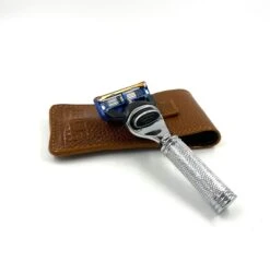 Parker Fusion Travel Razor & Leather Case - Compact Size -Razor Shop fusion1