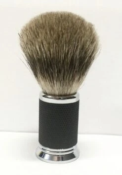 FS Pure Badger Shaving Brush, Black And Chrome Handle -Razor Shop img 9461