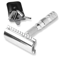 MERKUR 933 Travel Safety Razor With Leather Pouch