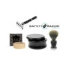 Parker 71R Safety Razor, Wooden Bowl, Soap And Badger Hair Brush