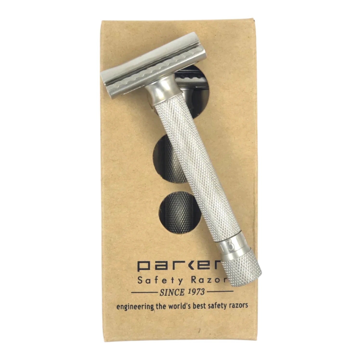 Parker Variant Adjustable Safety Razor, Satin Chrome Handle 3 Parker Variant Adjustable Safety Razor, Satin Chrome Handle