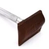Parker Leather Double Edge Safety Razor Travel Cover Brown -Razor Shop parker cover brown