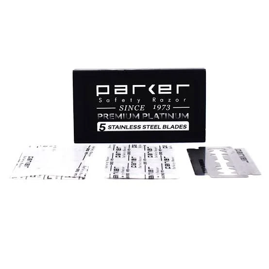 Parker Double Edge Safety Razor Blades - 5 DE Blade Pack 3 Parker Double Edge Safety Razor Blades - 5 DE Blade Pack