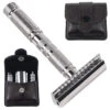 Parker A-1R Travel Safety Razor With Leather Case