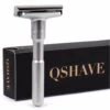 QShave Adjustable Safety Razor, Shaving Mild To Aggressive 1-6 Settings