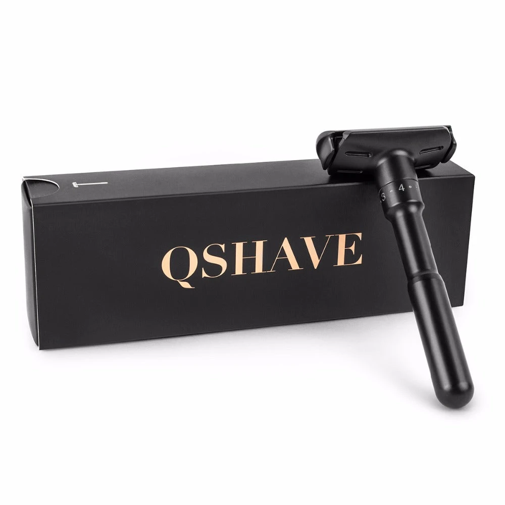 QShave Luxurious BLACK Adjustable Safety Razor And 5 Blades 8 QShave Luxurious BLACK Adjustable Safety Razor And 5 Blades - Image 6