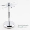 Stainless 4-Prong Razor & Brush Shaving Stand #22