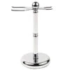Parker Deluxe Chrome 2-Prong Razor & Brush Stand