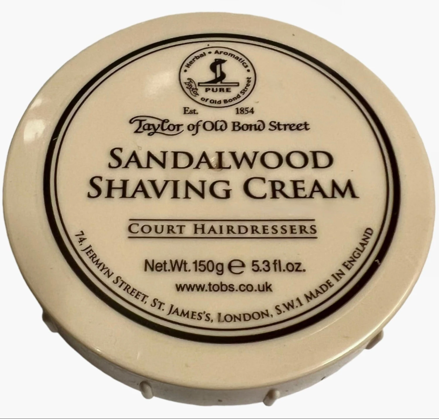 Taylor Of Old Bond Street Sandalwood Shaving Cream Bowl, 150g 4 Taylor Of Old Bond Street Sandalwood Shaving Cream Bowl, 150g - Image 2