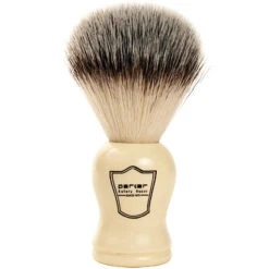 Parker Faux Ivory, Synthetic Bristle Shaving Brush And Stand
