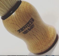 Zenith Light Wooden Handle Shaving Brush -Razor Shop zenith wood